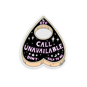 Call Unavailable Clear Vinyl Sticker