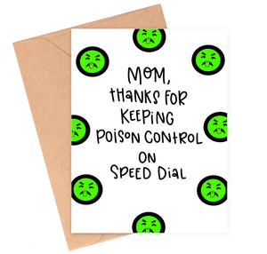 Poison Control Mother's Day Card