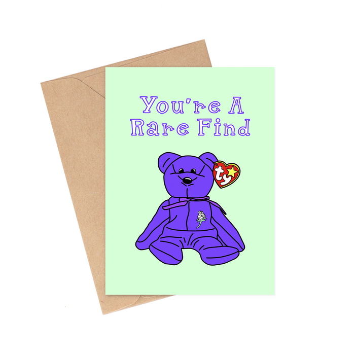 Rare Find Beanie Baby Valentine's Day Card