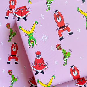 Twerkin' Santas Workshop Wrapping Paper
